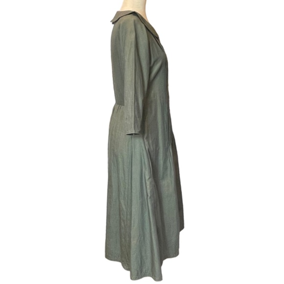 Rebe by Debra Weiss Green Pintuck Pleated Dress - Picture 3 of 7